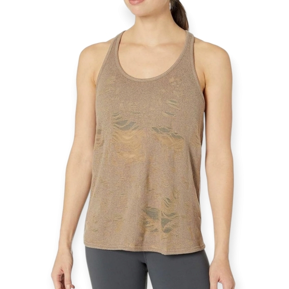 ALO Yoga Tops - Alo Yoga Pure Distressed Tank Tan Medium